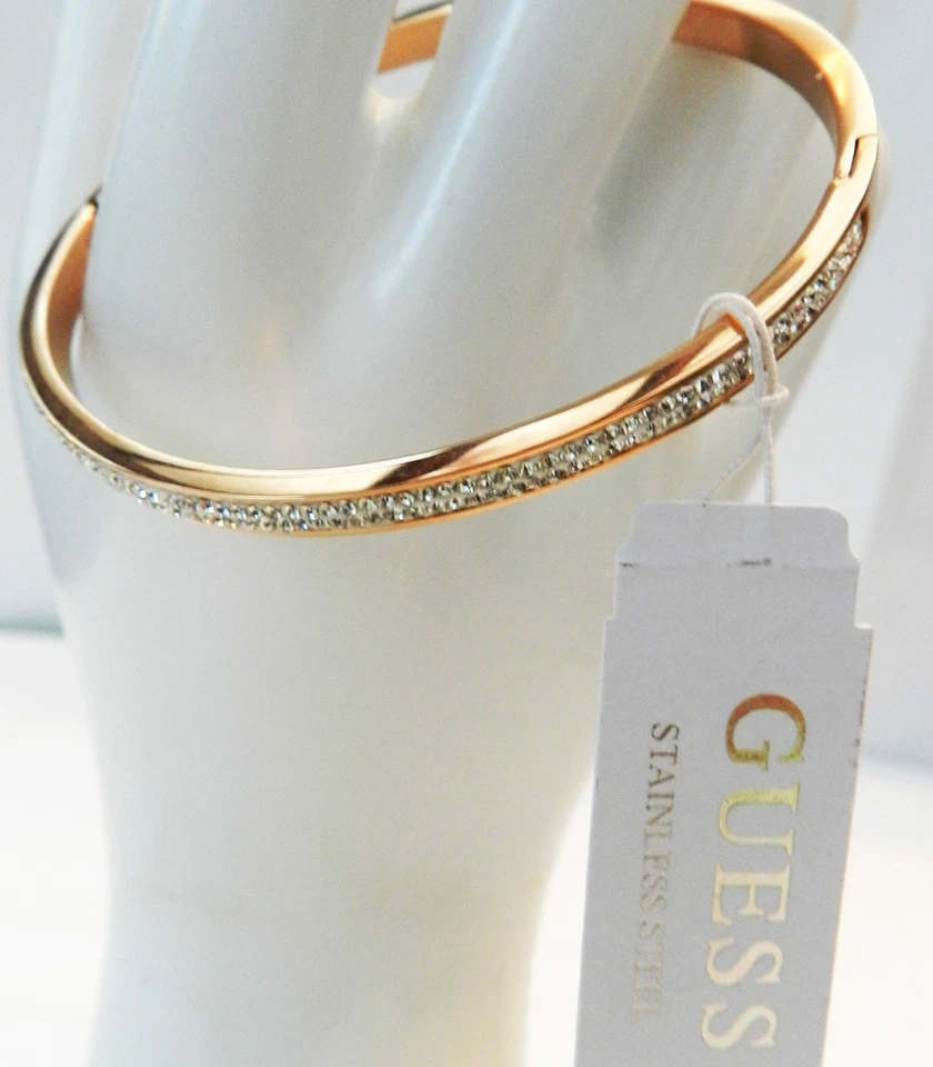 GUESS Damen Armreif , Armspange, Armband, Roségold farben, Kristallbesatz - Bild 4 von 4