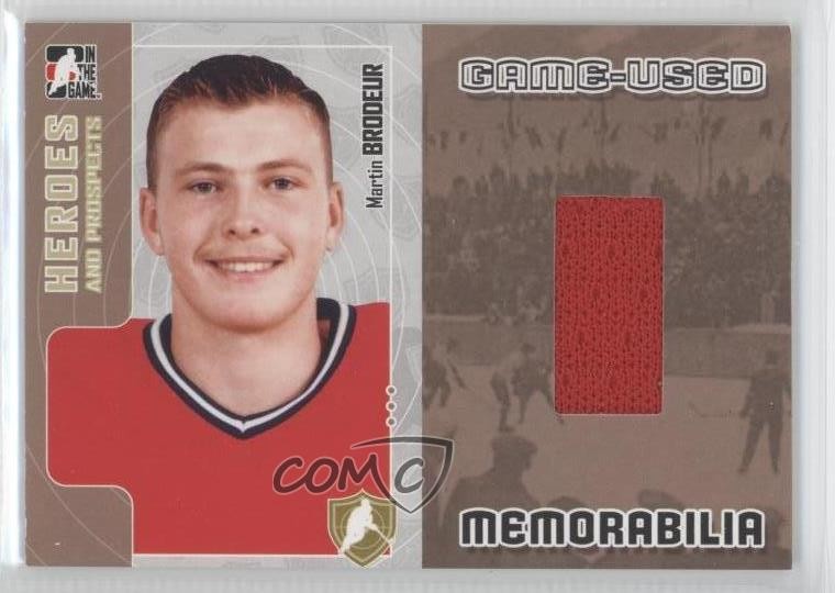 2005-06 ITG Heroes and Prospects Game-Used Memorabilia Martin Brodeur HOF 1f0