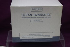 Clean Skin Club Clean Towels XL Biodegradable Face Towel Sensitive Skin 50 Count