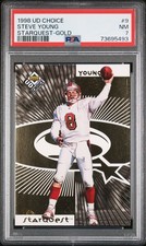 1998 UD COLLECTORS CHOICE STEVE YOUNG STARQUEST GOLD #/100 PSA 7 SP RARE 49ERS