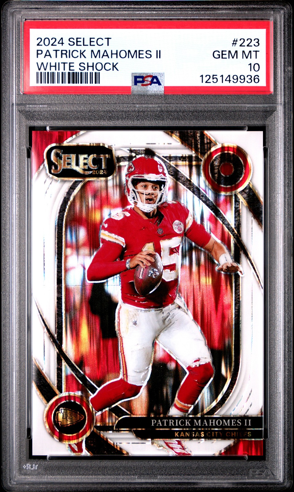 2024 PANINI SELECT WHITE SHOCK #223 PATRICK MAHOMES II 10/199 PSA 10