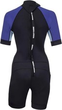 Sea-Doo Woman's Exotic Shorty Wetsuit Size Medium. Black Purple Blue. NWT