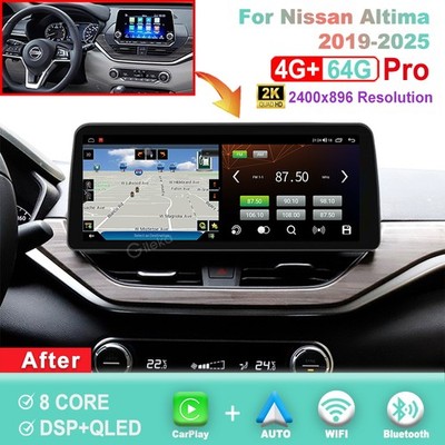 12.3'' 2K Screen For Nissan Altima 2019-2025 Android Radio Carplay Android Auto