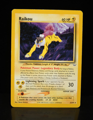 Pokémon TCG Raikou Neo Revelation Legendary 22/64 Rare Unlimited