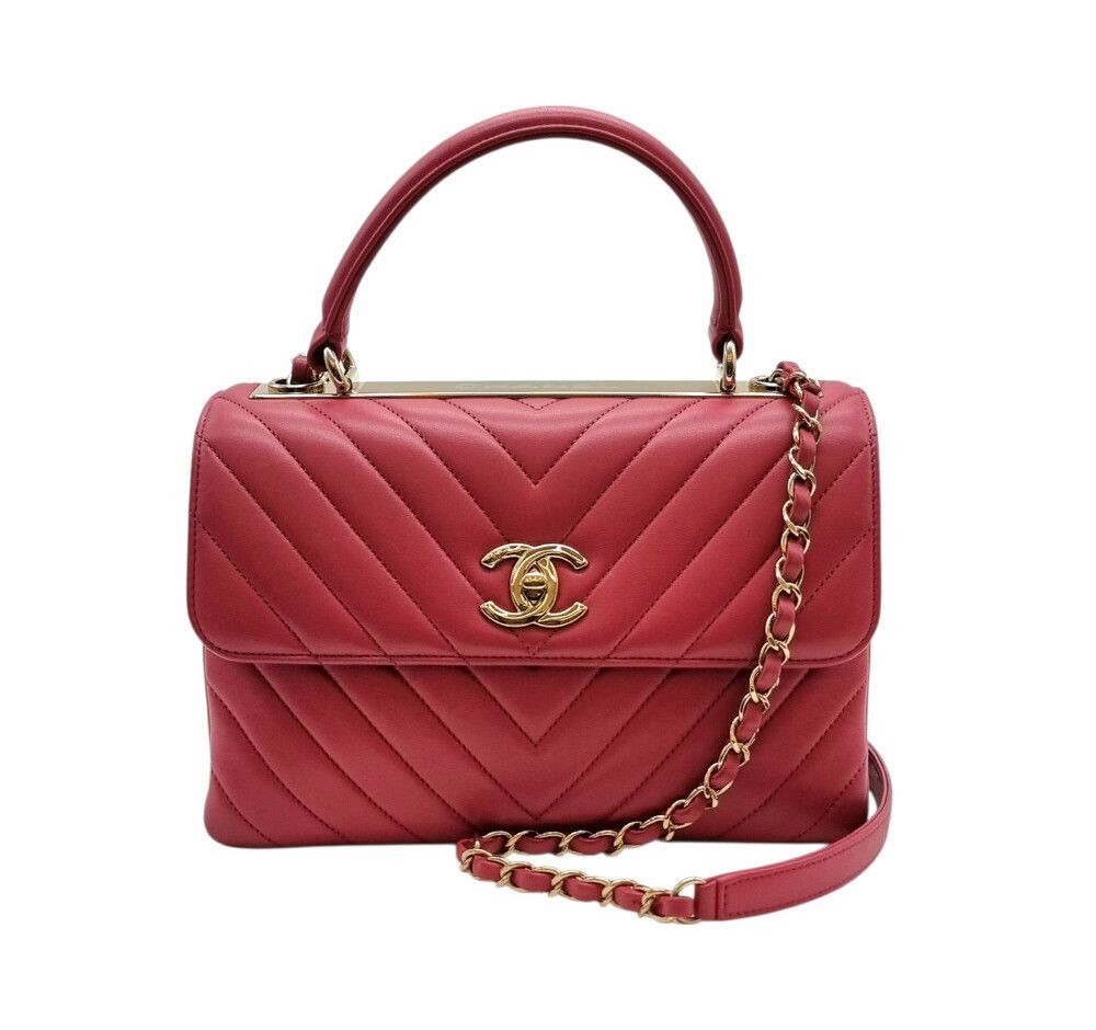 CHANEL Trendy CC Top Handle Shoulder Bag Pink CHB090912 151516886 [U]