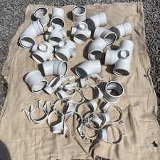 White 110mm Soil Pipe Fittings Various. Unused Site Returns. Job Lot 3