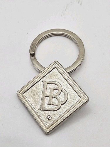 Heavy Sterling Silver Monogramed Keyring With A Diamond. - Picture 4 of 10