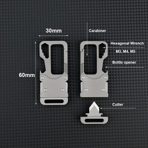 Titanium Alloy Keychain Wrench Cutter Outdoor EDC Tools Opener for Keychain - Picture 2 of 9
