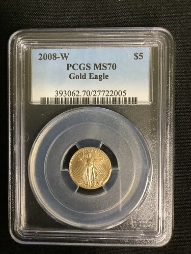 2008-W 1/10 oz PCGS MS70 Gold Eagle $5