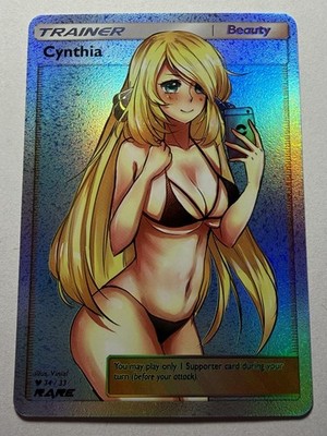 SEXY HEROINE WAIFU Cynthia POKÉMON ACG PREMIUM HOLO CARD NM