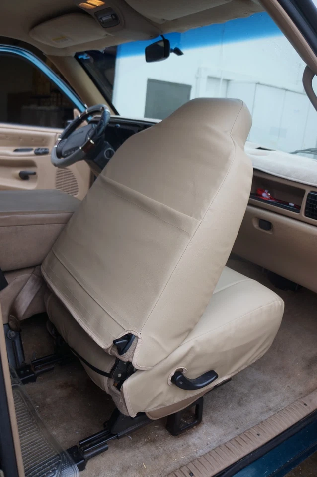 FUNDAS DE ASIENTO PARA DODGE RAM 1500 2500 3500 IGGEE S 1994-1997 CUERO AJUSTE PERSONALIZADO Foto 3 de 4