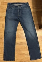 Levi's Men's 501 32x32 Original Straight Fit Jeans - Dark Wash Pre-owned