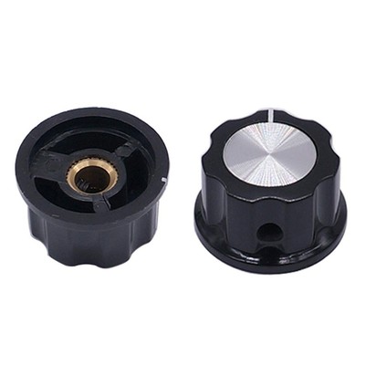 Practical Potentiometerknöpfe Rotary Knob Knöpfe Tono Welle Silber 10pcs