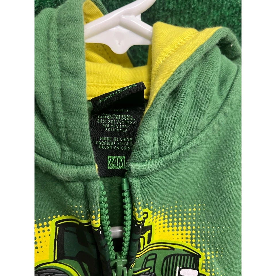 Sudadera con Capucha Juvenil John Deere Verde y Amarillo 24M Unisex Foto 4 de 4