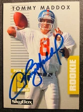 Pittsburgh Steelers SB TOMMY MADDOX autograph signed auto 1992 Skybox ROOKIE RC