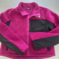 The North Face Girls' Mashup Size 16 Fleece Jacket Pink Fuchsia Snap