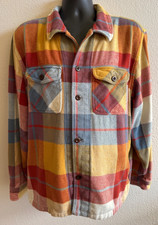 Outerknown Blanket Shirt XXL Plaid Organic Cotton Flannel Button Up Pockets EUC