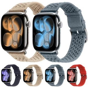 Bracelet de bande en nylon pour Apple Watch iWatch Series 11 10 9 8 7 6 SE Ultra 38mm-49mm