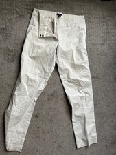 TOMMY HILFIGER Women's 8 Chino Pants White Solid Print