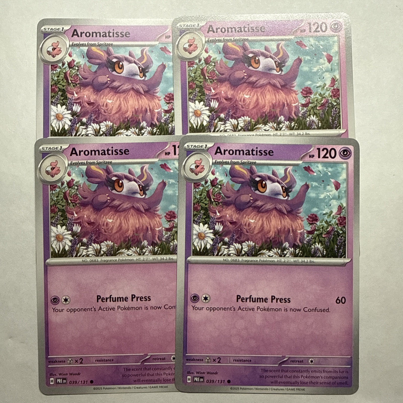 Aromatisse x4 (playset) 039/131 Prismatic Evolutions (PRE en) Common NM Pokemon