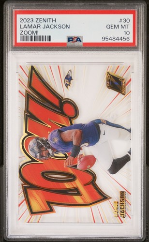 Lamar Jackson 2023 Panini Zenith Zoom! #30 PSA 10 Ravens