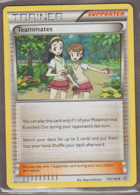Teammates 141/160 X & Y Primal Clash Common Regular Supporter Pokemon TCG Card