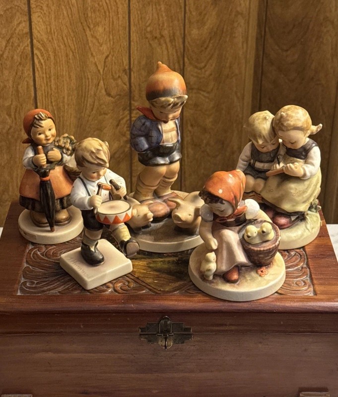 Hummel Vintage Lot of 5 Collectible Figures Germany & West Germany See Info.