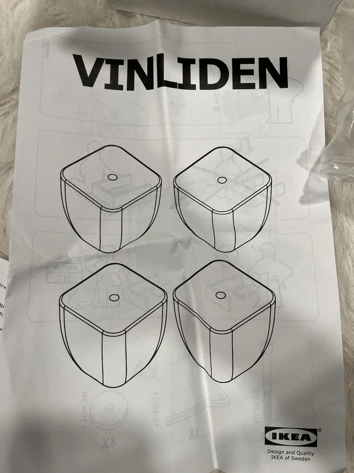 IKEA VINLIDEN Patas de abedul macizo para muebles, 905.061.42 NUEVO paquete de 4 Foto 2 de 4