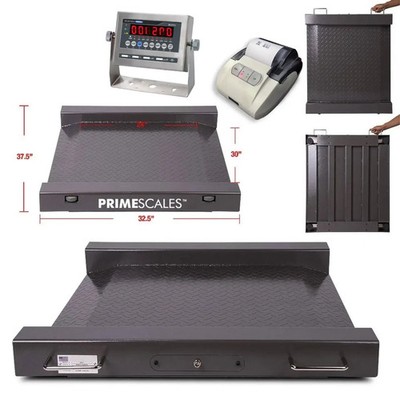 New Floor Drum Scale 24''x30'' w/ Indicator 1000x0.2LB Legal for Trade & Printer