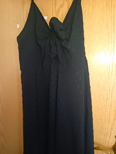 Damen Midikleid 46 schwarz ärmellos knielang...