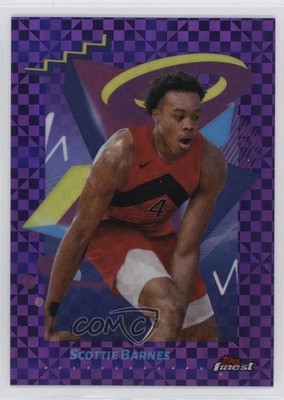 2024-25 Topps Finest Rare Purple X-Fractor 52/75 Scottie Barnes #292 9o3