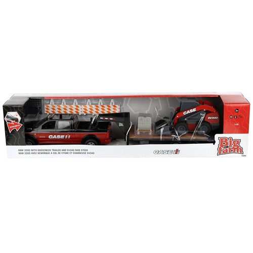 ERTL Big Farm 1/16 Case IH Ram Pickup Truck w/ Case SV340 Skid Loader Set 47638 - Picture 11 of 15