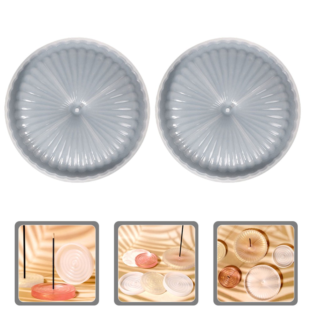 2 Pcs Aromatherapy Dish Mold Silicone Casting Mould Resin Tray Molds