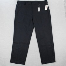 Van Heusen Ultimate Traveler Pants Mens 40x30 Navy Straight Fit Polyester NEW