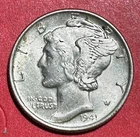 1941 US Mercury SILVER Dime "Philadelphia" Mint! Choice AU! Old US Coin