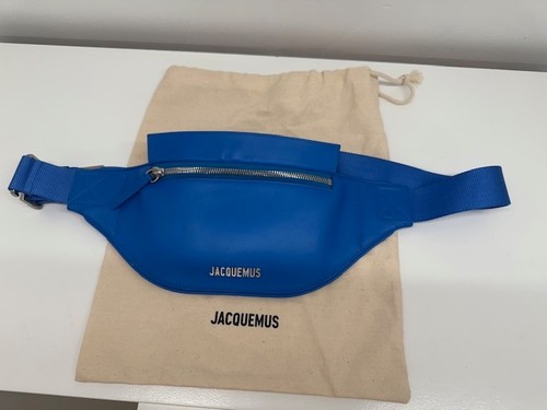Auténtico Bolso Cinturón Jacquemus La Banane Meunier Cuero Azul - Imagen 6 de 12