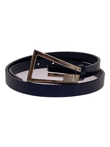 Ceinture GUCCI cuir bleu marine uni femme