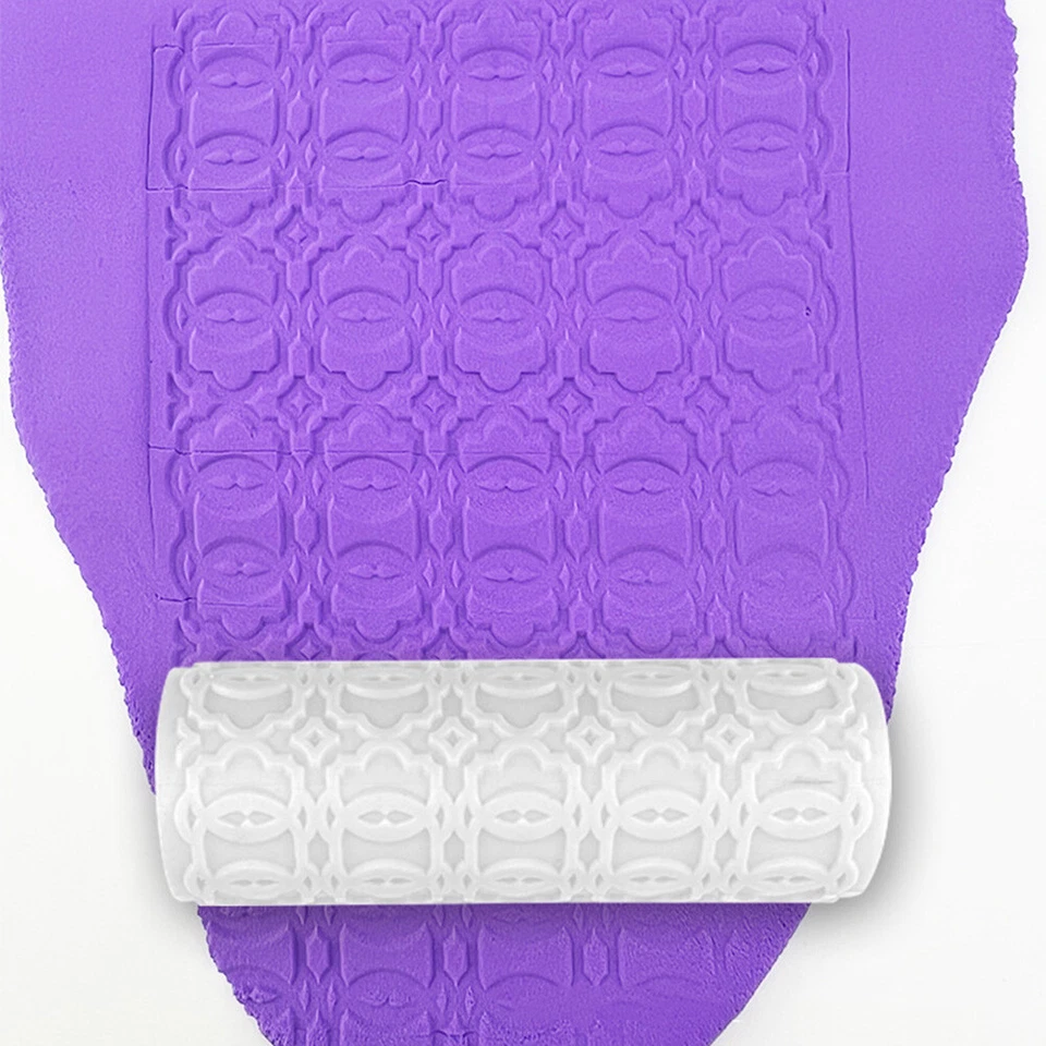 3Pcs Polymer Roller Stick Earrings Embossing Texture Clay Making Jewelry Craft - Image 3 of 4