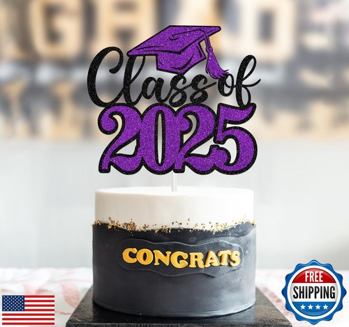 Class of 2025 Cake Topper, 2025 Graduation Cake Decorations, Congrats Grad Ca - Picture 2 of 5