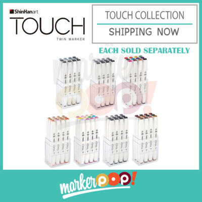 ShinHan Touch Twin Brush Marker Set Of 12 Collection US AUTHORIZED RETAILER