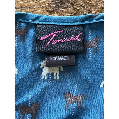 Torrid Sheer Plus 0 Large Tank Top Karussell Pony Pferd Druck Sommer Scheune Prärie - Bild 5 von 7