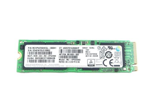 New HP 256G M.2 PCIE G3X4 NVME Genuine SSD Solid State Drive 816402-001