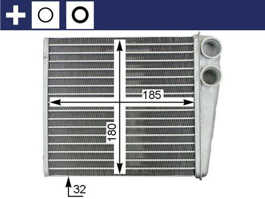 Mahle Ah 208 000S WäRmetauscher, Innenraumheizung FüR Vw-image