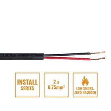 Elumen8 Install Series 2-Core LSZH Speaker Cable, 2 x 0.75mm - Per Metre Black