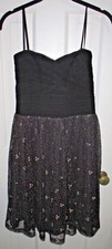 ERIN FETHERSTON Black & Metallic EVENING DRESS Size Med NEW TAGS Retail:$475