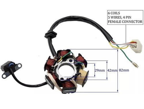 6 Coil Pole Stator Magneto 50cc 70cc 110cc 125cc - Picture 3 of 4