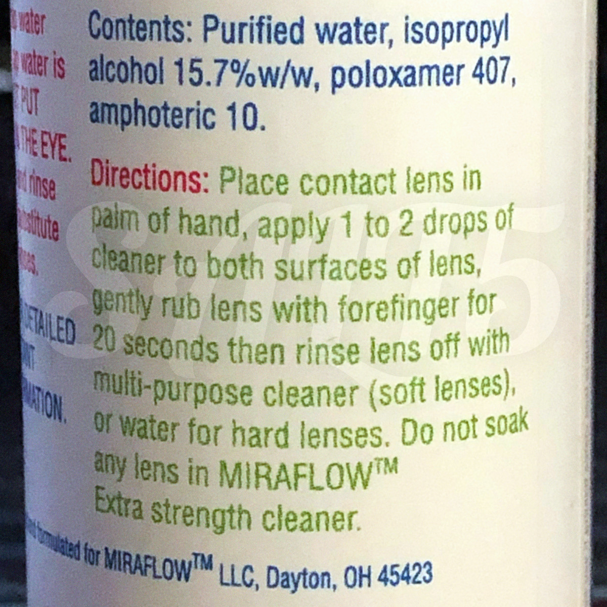 MiraFlow Extra Strength Daily Cleaner Silicone Hydrogel Soft Hard Contact Lenses