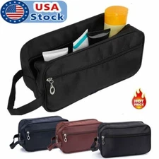 Mens Travel Toiletry Bag with Zipper Case Organizer Portable Travel Dopp Kit NEW