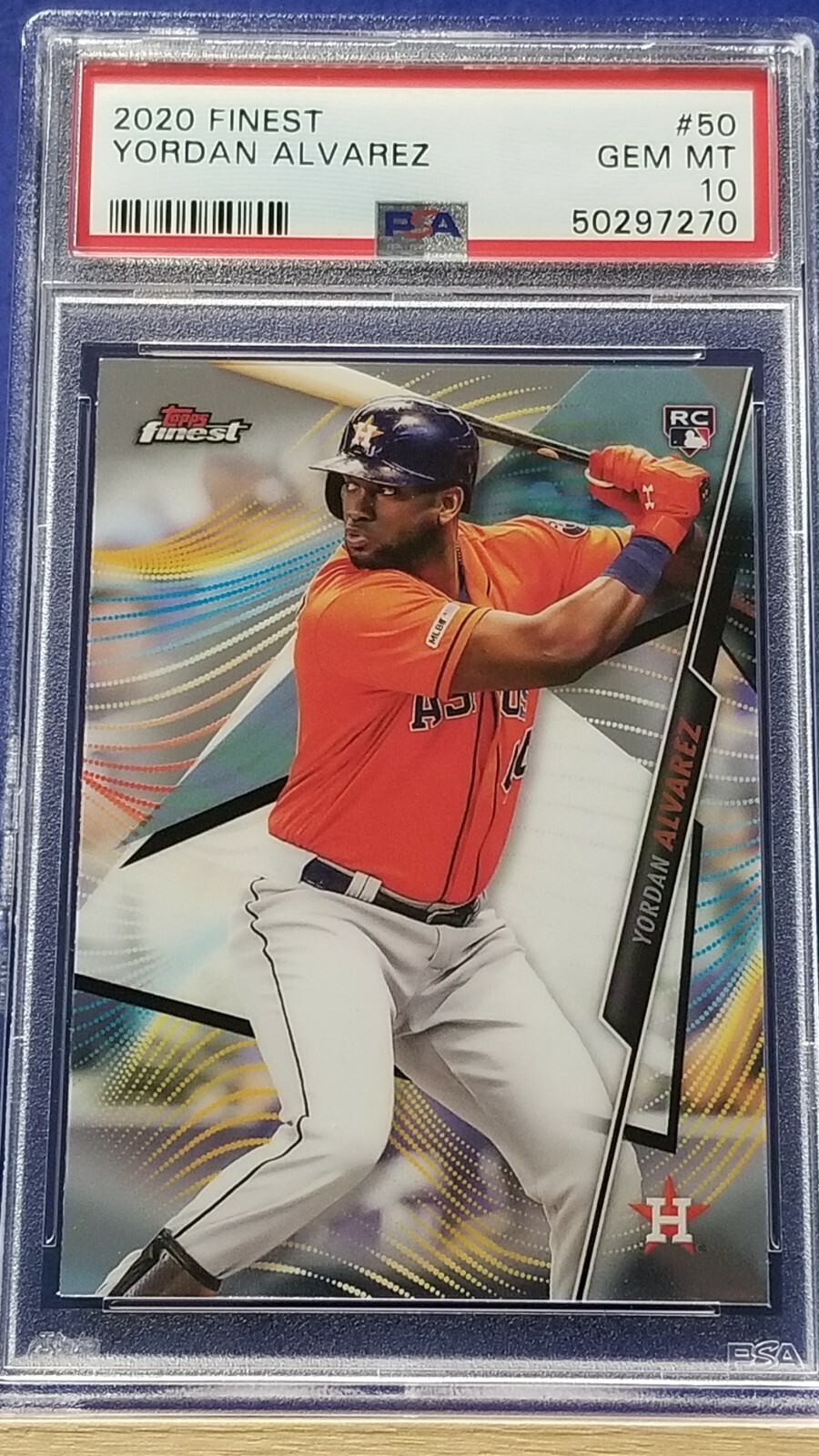 Yordan Alvarez - 2020 Topps Finest RC #50 PSA 10 view 1