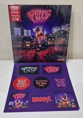 Fat Dog Woof Limited Edition Red Vinyl LP With Art Print & Sticker Sheet New